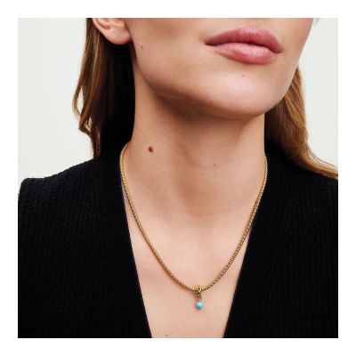 Pandora Charm-Anhänger Türkis Ewigkeitskreis Dezember Vergoldet 763462C12
