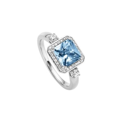 Viventy Ring Damen Hellblauer Stein Sterling-Silber 785421 Gr. 54