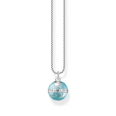 Thomas Sabo 	SCKE150240 Kette Anhänger Weltkugel Sterling-Silber 42,0 cm