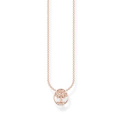 Thomas Sabo SCKE150329 Halskette Damen Tree of Love Weiße Steine Rosé Vergoldet