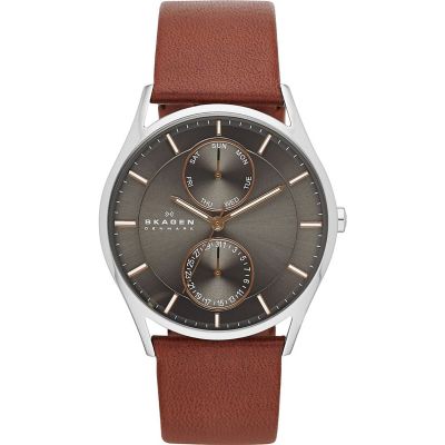 Skagen SKW6086 Herrenuhr Holst Multifunktion Leder Ø 40 mm