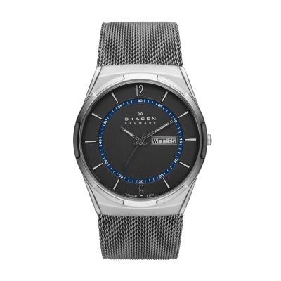 Skagen Herren-Uhr Melbye Titanium Milanaise Edelstahl-Armband SKW6078
