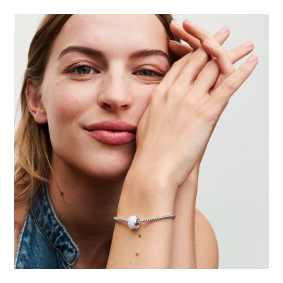 Pandora 793118C00 Mini-Charm Damen Weißes Murano-Glas Sterling-Silber