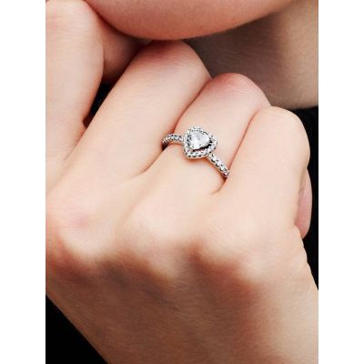 Pandora 198421C01 Ring Damen Erhabenes Herz Silber