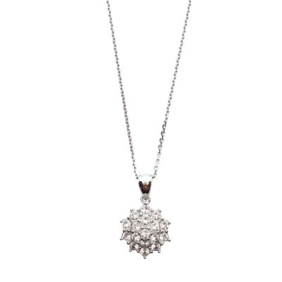 Yvette Ries ST-YHP526 Halskette mit Anhänger Swarovski Kristalle Sterling-Silber 45 cm