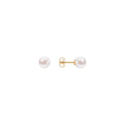 Di Perle Ohrstecker Damen Akoya-Zuchtperlen 585 Gelbgold 4 mm 1405222