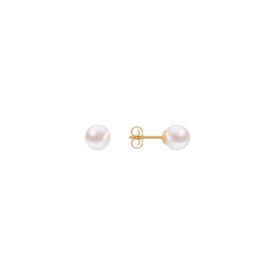 Di Perle Ohrstecker Süßwasserzuchtperlen 585 Gelbgold 5.5 mm 6555210