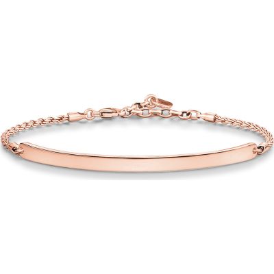 Thomas Sabo LBA0008-415-12 Armband Damen Classic Gravur Silber Roségold 19,5 cm