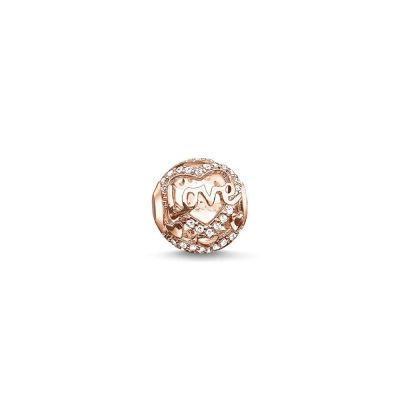 Thomas Sabo K0176-416-14 Karma Bead Heart of Love Silber Roségold