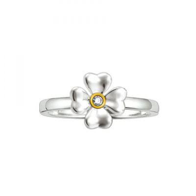 Thomas Sabo SD_TR0001-179-14 Ring Damen Sweet Diamonds Kleeblatt Silber