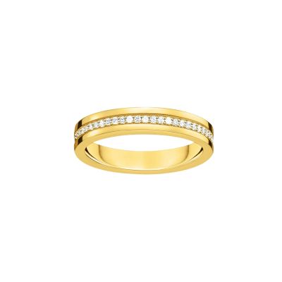 Thomas Sabo TR2117-414-14 Bandring Damen Weiße Steine Silber Vergoldet