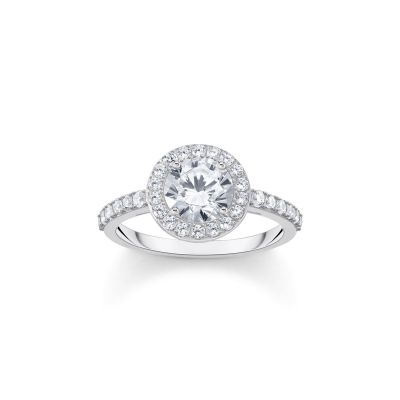Thomas Sabo Halo-Ring Zirkonia Brillantschliff Silber TR2475-051-14 Gr. 54