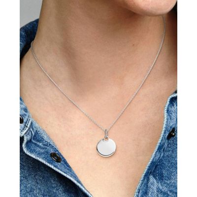 Pandora Anhänger Damen Gravierbar Rund Sterling-Silber 398610C00