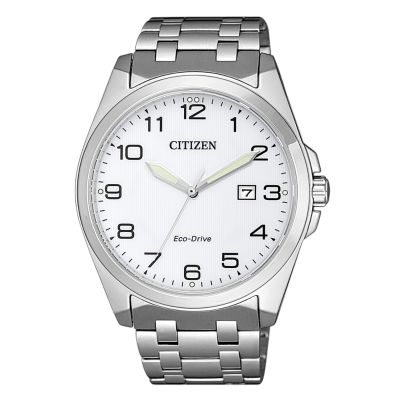 Citizen Herren-Uhr Eco-Drive Analog Quarz Edelstahl-Armband BM7108-81A