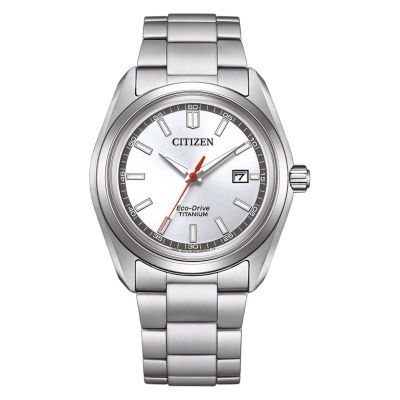 Citizen Herren-Uhr Eco-Drive Analog Quarz Titan-Armband AW1900-50A