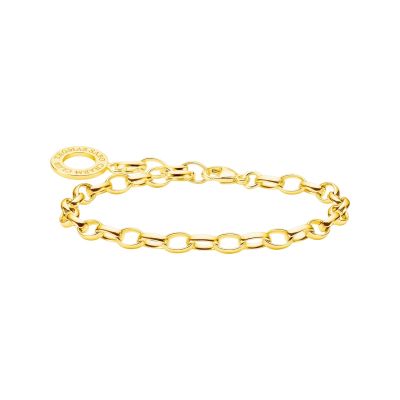 Thomas Sabo Charm-Armband Damen Klassisch Silber Vergoldet X0031-413-39