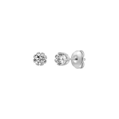 Xenox Ohrstecker Pure Essentials Zirkonia Sterling-Silber 6 mm XS10625