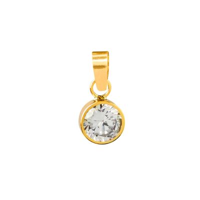 Xenox XG14K0021G Anhänger Damen Fine Zirkonia 14K Gelbgold Ø 5mm