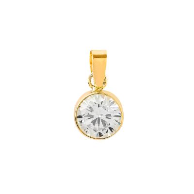 Xenox XG14K0022G Anhänger Damen Fine Zirkonia 14K Gelbgold Ø 6mm