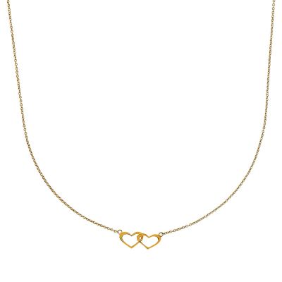 Xenox Halskette Damen Fine Offene Herzen 585 Gelbgold XG14K3000GN