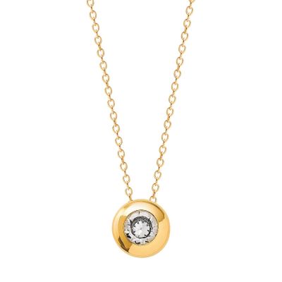 Xenox Halskette mit Anhänger Damen Zirkonia 585er Gelbgold XG14K3009G
