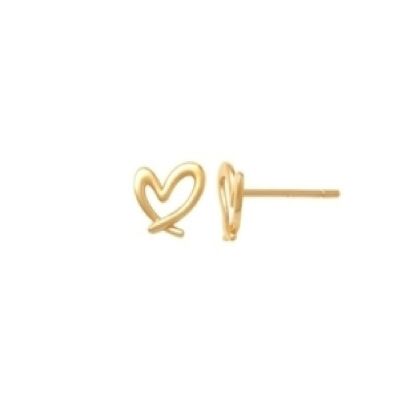 Xenox Ohrstecker Ohrringe Damen Fine Herz 585er Gelbgold XG14K4206G