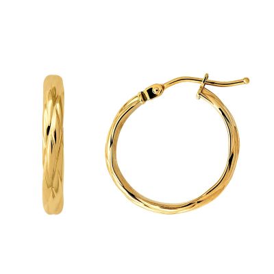 Xenox Creolen Damen Fine Basic 585er Gelbgold 15 mm XG14K6024G