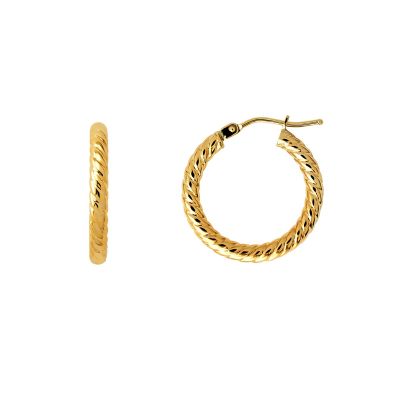 Xenox Creolen Damen Fine Basic 585er Gelbgold 15 mm XG14K6029G