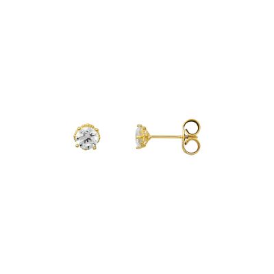 Xenox Ohrstecker Damen Fine Zirkonia 585er Gelbgold XG14K6075G