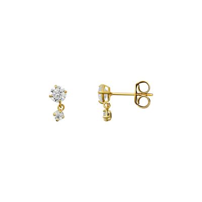 Xenox Ohrstecker Damen Fine Zirkonia 585er Gelbgold XG14K6076G