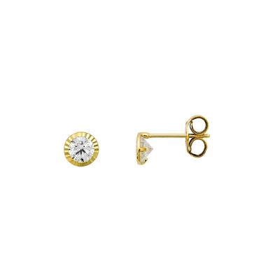 Xenox Ohrstecker Damen Fine Zirkonia 585er Gelbgold XG14K6093G