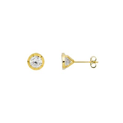 Xenox Ohrstecker Damen Fine Zirkonia 585er Gelbgold XG14K6094G