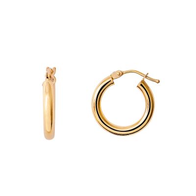 Xenox XG9K6012G Creolen Ohrringe Damen Fine Klassisch Gelbgold 375/- Ø 16 mm
