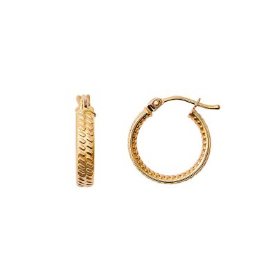 Xenox XG9K6014G Creolen Ohrringe Damen Fine Gelbgold 375/- Ø 14 mm