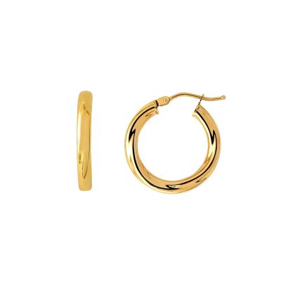 Xenox Creolen Damen Fine Basic 375/- Gelbgold 15 mm XG9K6030G 