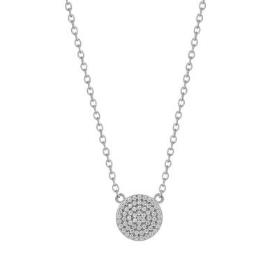 Xenox Halskette mit Anhänger Damen Poppy Glitz Zirkonia Silber XS10002