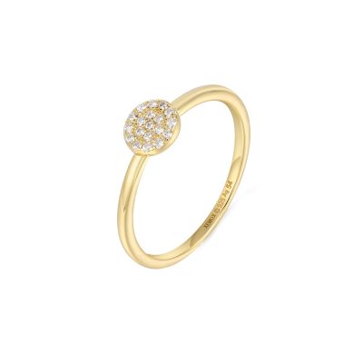 Xenox Ring Damen Poppy Glitz Zirkonia Silber Vergoldet XS10010G