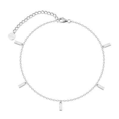 Xenox Fußkettchen Damen Basic Zirkonia Sterlingsilber XS10084