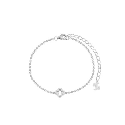 Xenox Armband Damen Kleeblatt Zirkonia Sterling-Silber XS10093