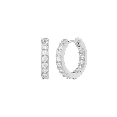 Xenox Creolen Ohrringe Damen Zirkonia Sterlingsilber 15 mm XS10352