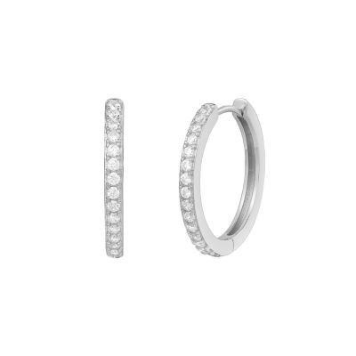 Xenox Creolen Ohrringe Damen Zirkonia Sterlingsilber 20 mm XS10354
