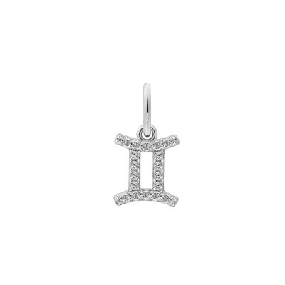 Xenox Anhänger Damen Sternzeichen Zwillinge Zirkonia Silber XS10462W