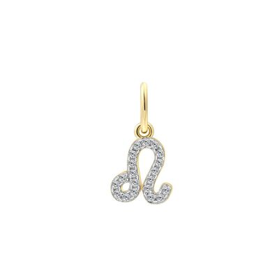 Xenox Anhänger Damen Sternzeichen Löwe Zirkon 18k Vergoldet XS10464G