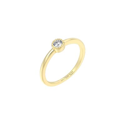 Xenox Ring Pure Essentials Zirkonia Silber Vergoldet XS10612G