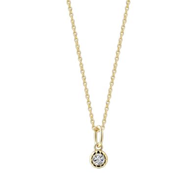 Xenox Halskette-Anhänger Pure Essentials Silber 18k Vergoldet XS10644G