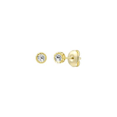 Xenox Ohrstecker Pure Essential Zirkonia Silber 18k Vergoldet XS10647G