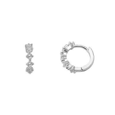 Xenox Creolen Ohrringe Damen Krappe Zirkonia Sterlingsilber XS2039