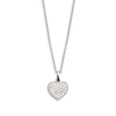 Xenox XS2790 Kette mit Anhänger Damen Love Story Herz Zirkonia Silber