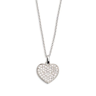Xenox XS2791 Kette mit Anhänger Damen Love Story Herz Zirkonia Silber 