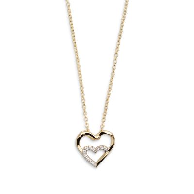 Xenox XS2794G Kette mit Anhänger Damen Herz Love Story Silber Gold